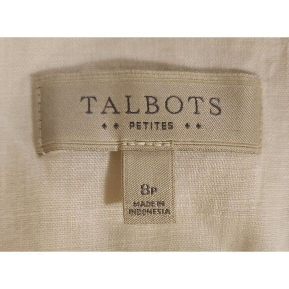 Talbots Women's Petite Size 8P White Layered Mini Linen Skirt - Picture 6 of 7